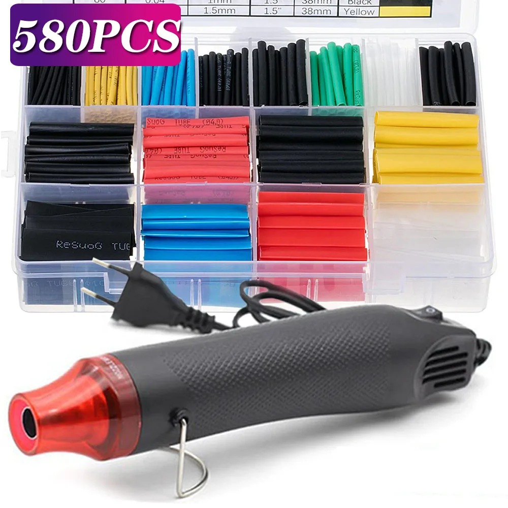 Heat Gun Small - Kit de Tubos Termoencolhíveis 580/530/127 Peças
