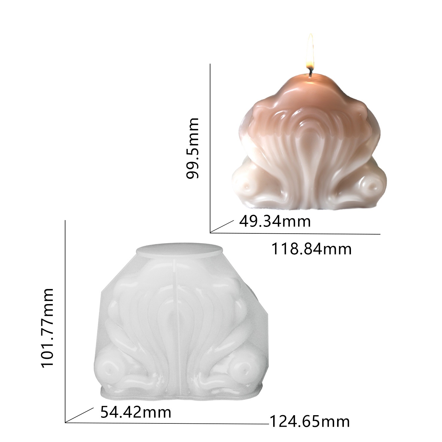 Resin Ocean Wave Mold - Molde de Silicone para Vela em