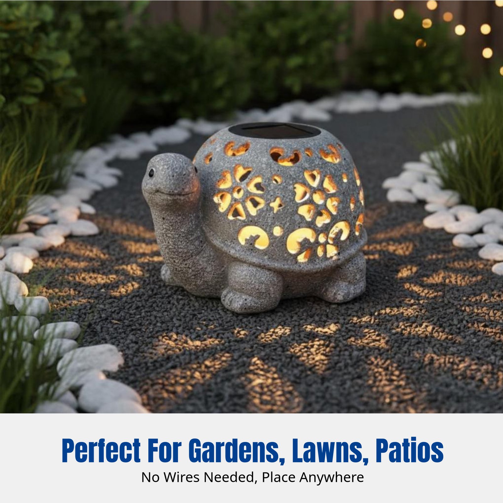Resin Crafts - Decoração de Jardim, Ornamento Solar de