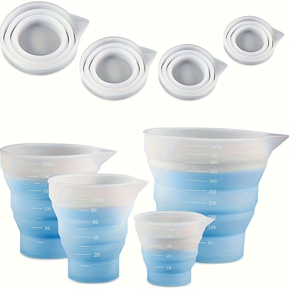 Mixing Cup Silicone - Copo Medidor Dobrável de Silicone 50-500ml,
