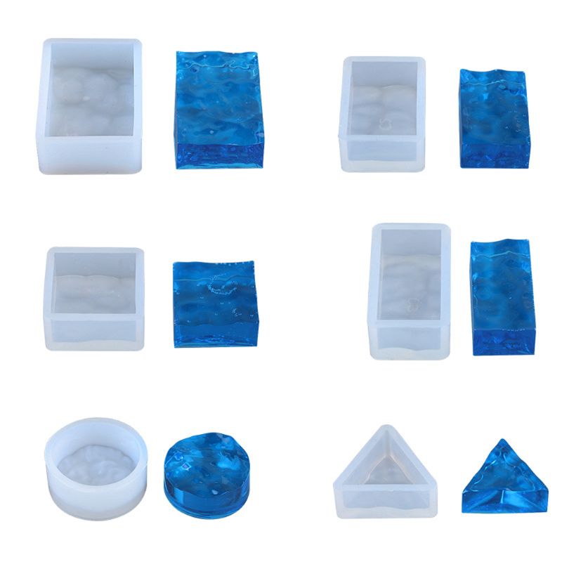 Resin Ocean Wave Mold - Conjunto de 4 Moldes de Resina