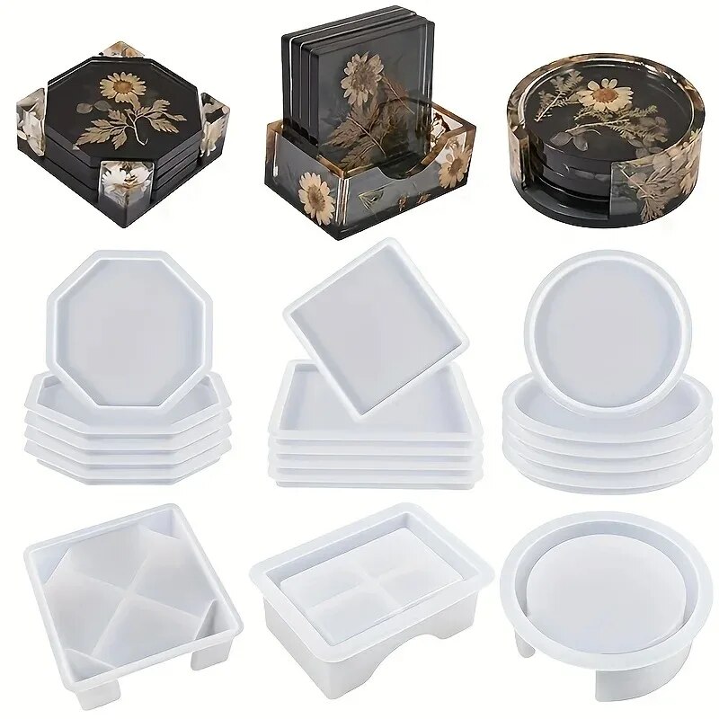 Gold Foil Flakes - Conjunto de moldes de resina de