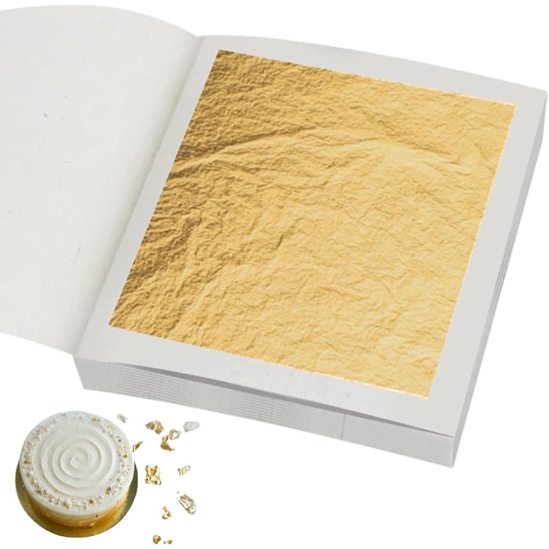 Folhas de Ouro 24K Reais em 3  - Gold Foil Flakes avaliação e preço