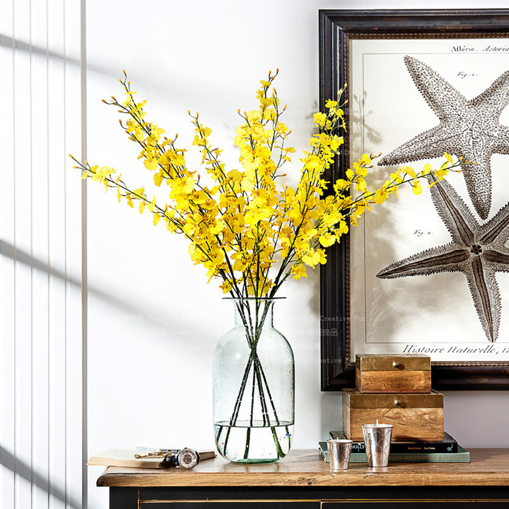 Amarelo Simulação Flor Dançand - Dried Flower Bulk avaliação e preço