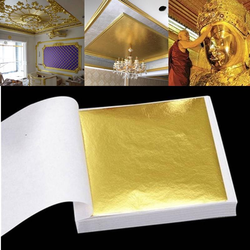 100 folhas de folha de ouro 24 - Gold Foil Flakes avaliação e preço