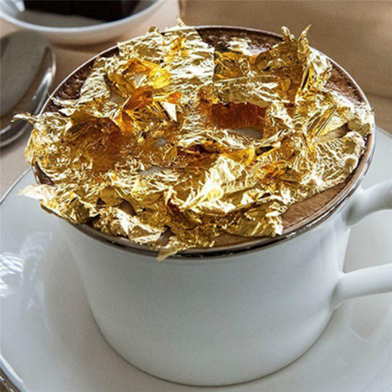 100 folhas de folha de ouro 24 - Gold Foil Flakes avaliação e preço