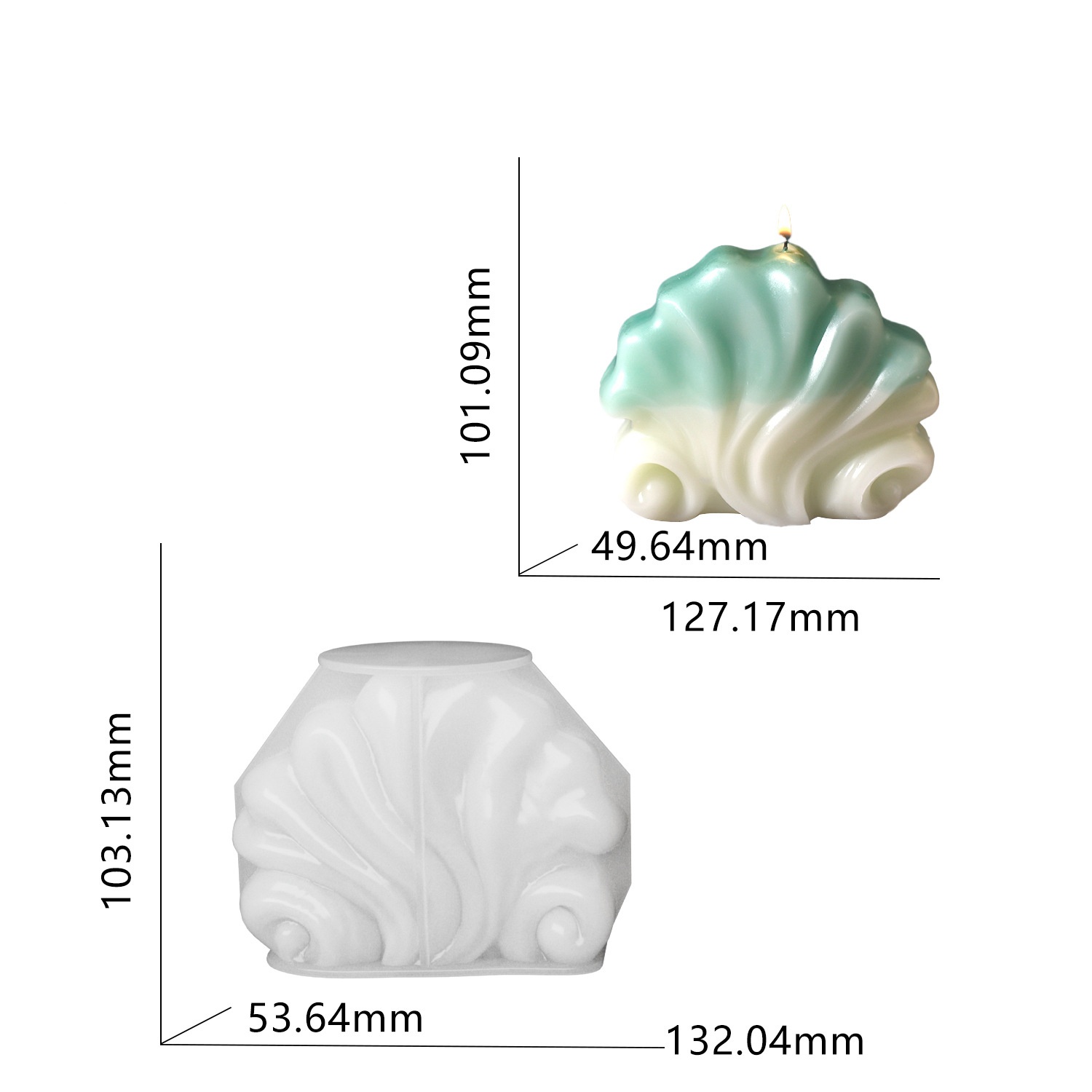 Molde de Silicone para Vela em - Resin Ocean Wave Mold avaliação e preço