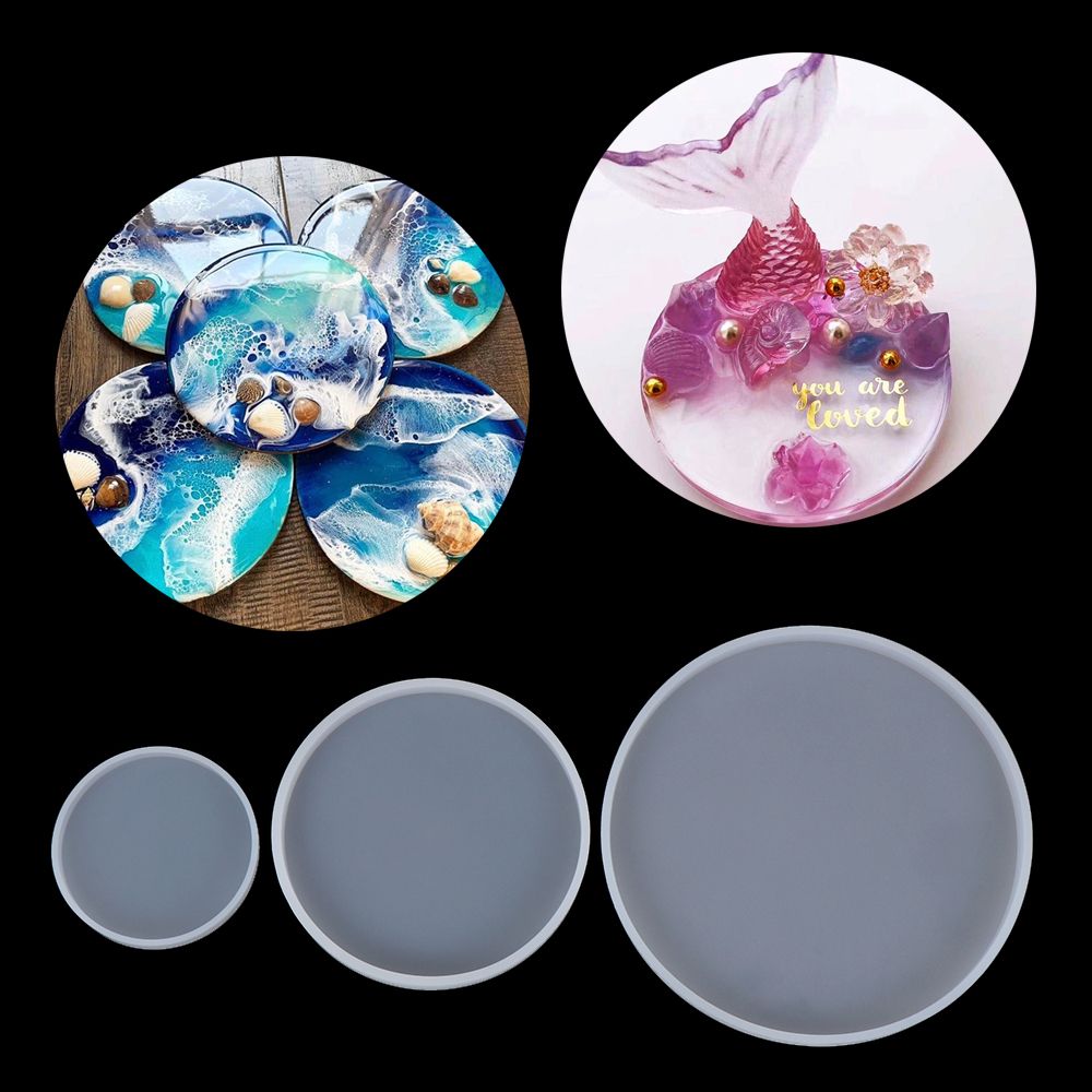 Diy artesanato silicone fluido - Coaster Mold Round avaliação e preço