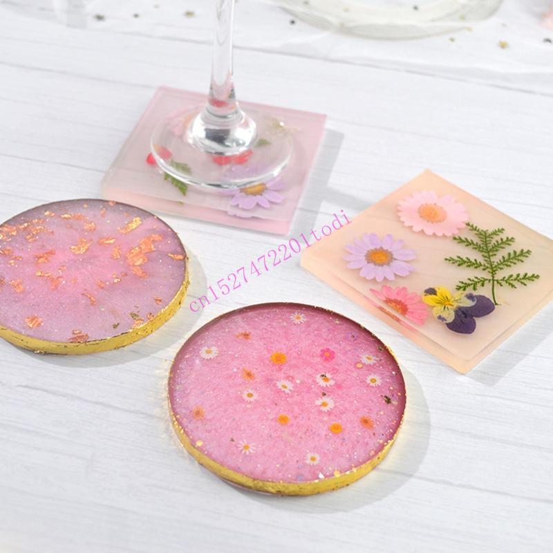 2 pçs redondo quadrado resina  - Geode Mold Silicone avaliação e preço