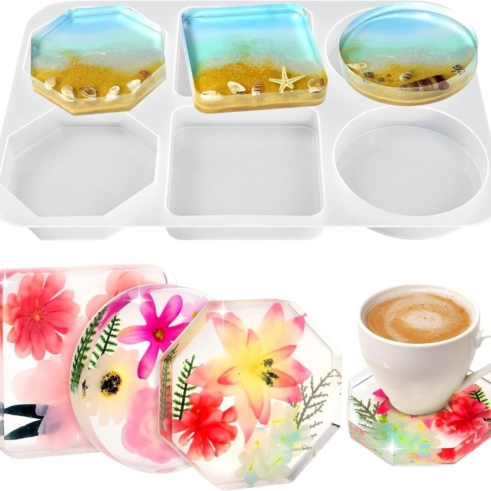 Molde de Silicone Criativo par - Coaster Mold Round avaliação e preço