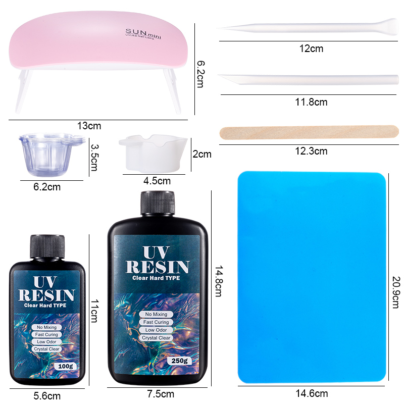 100g/250g resina uv transparen - Resin Jewelry Kit avaliação e preço