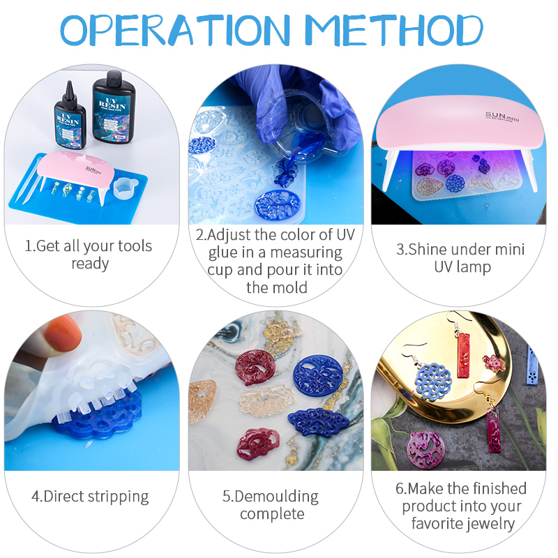 100g/250g resina uv transparen - Resin Jewelry Kit avaliação e preço